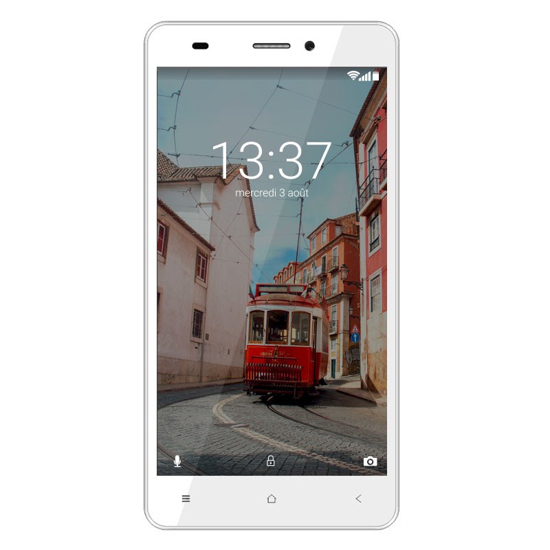 Konrow Link 55 - Smartphone 4G LTE - Android 6.0 Marshmallow - Ecran 5.5'' - 8Go - Double Som - Blanc