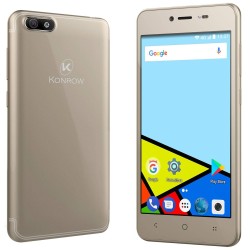 Konrow Easy Feel - Smartphone Android - 4G - Ecran 5'' - Double Sim - 16Go, 1Go RAM - Or
