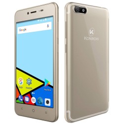 Konrow Easy Feel - Smartphone Android - 4G - Ecran 5'' - Double Sim - 16Go, 1Go RAM - Or