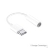 Adaptateur USB Type-C (Embout Long de 9mm)  vers Jack 3.5mm - Blanc (En Vrac)