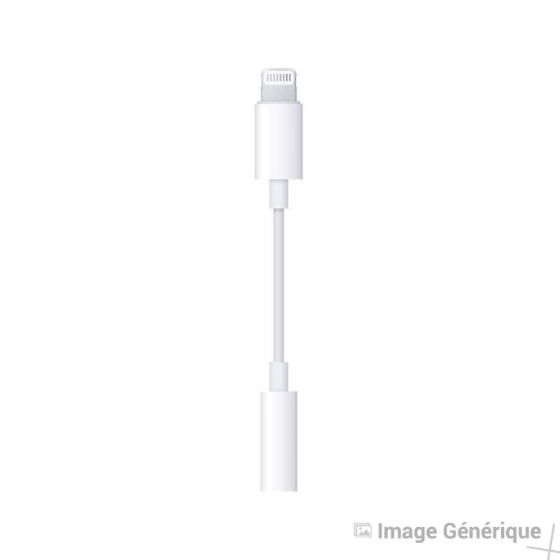Adaptateur Lightning vers Jack 3.5 - Blanc