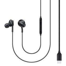 Samsung EO-IC100BBEGEU - Écouteur AKG Intra Auriculaire - Connecteur Type C, Noir, Télécommande (Emballage Originale)