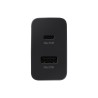 Samsung EP-TA220NBEGEU - Adaptateur Secteur Duo USB Type C & USB A - 35W, Noir (Emballage Original)