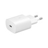 Samsung EP-TA800XBEGWW - Chargeur Secteur - Adaptateur USB Type C Fast Charge 25W & Câble USB Type C - Blanc (Emballage Original