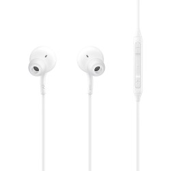 Samsung EO-IC100BWE - Écouteur AKG Intra Auriculaire - Connecteur Type C, Blanc, Télécommande (Emballage Original)