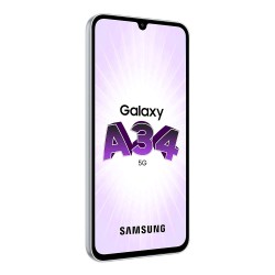 Samsung A346B/DSN Galaxy A34 5G (Double Sim - 6.6", 128 Go, 6 Go RAM) Argent