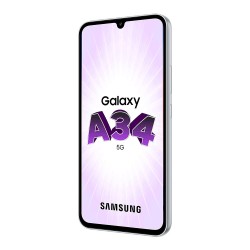 Samsung A346B/DSN Galaxy A34 5G (Double Sim - 6.6", 128 Go, 6 Go RAM) Argent