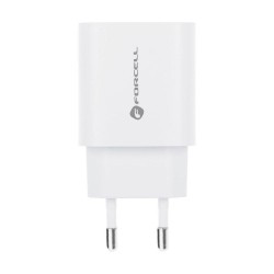 Forcell - Adaptateur Secteur 2 Ports (Port Type A et Type C, 30W, Blanc) Emballage Original