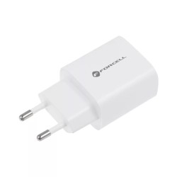Forcell - Adaptateur Secteur 2 Ports (Port Type A et Type C, 30W, Blanc) Emballage Original
