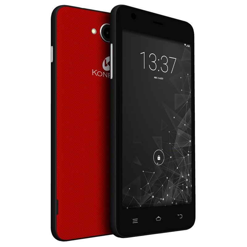 Konrow Coolfive - Smartphone Android 6.0 Marshmallow - 5'' - 8Go - Double Sim - Rouge